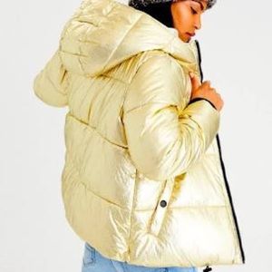 American eagle gold puffer jacket